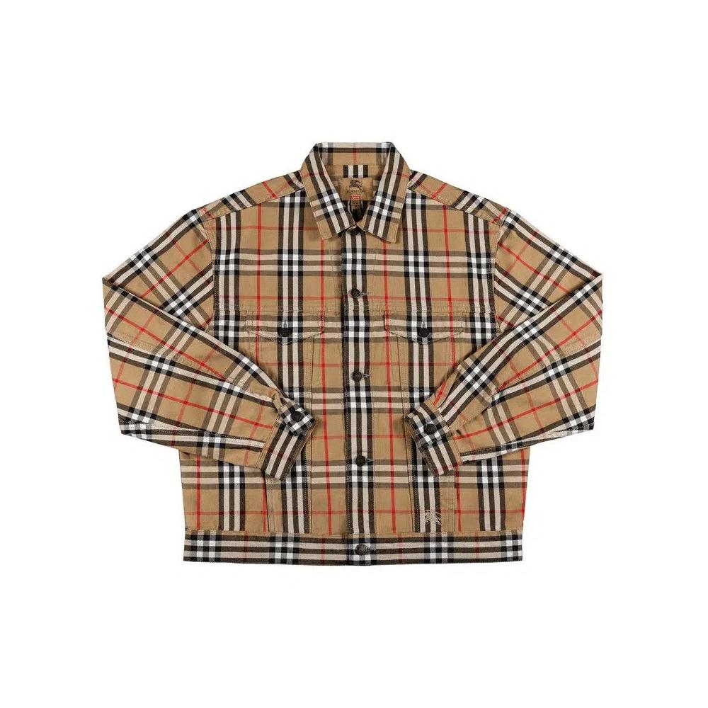 Джинсовые куртки Supreme x Burberry Denim Trucker Jacket 'Beige' 1