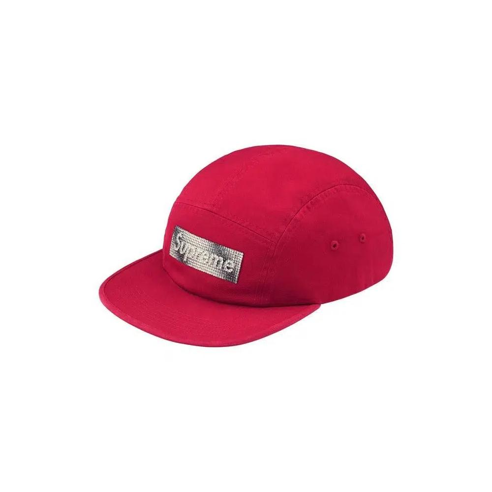 Кепки Supreme Rhinestone Label Camp Cap 'Красный' 1