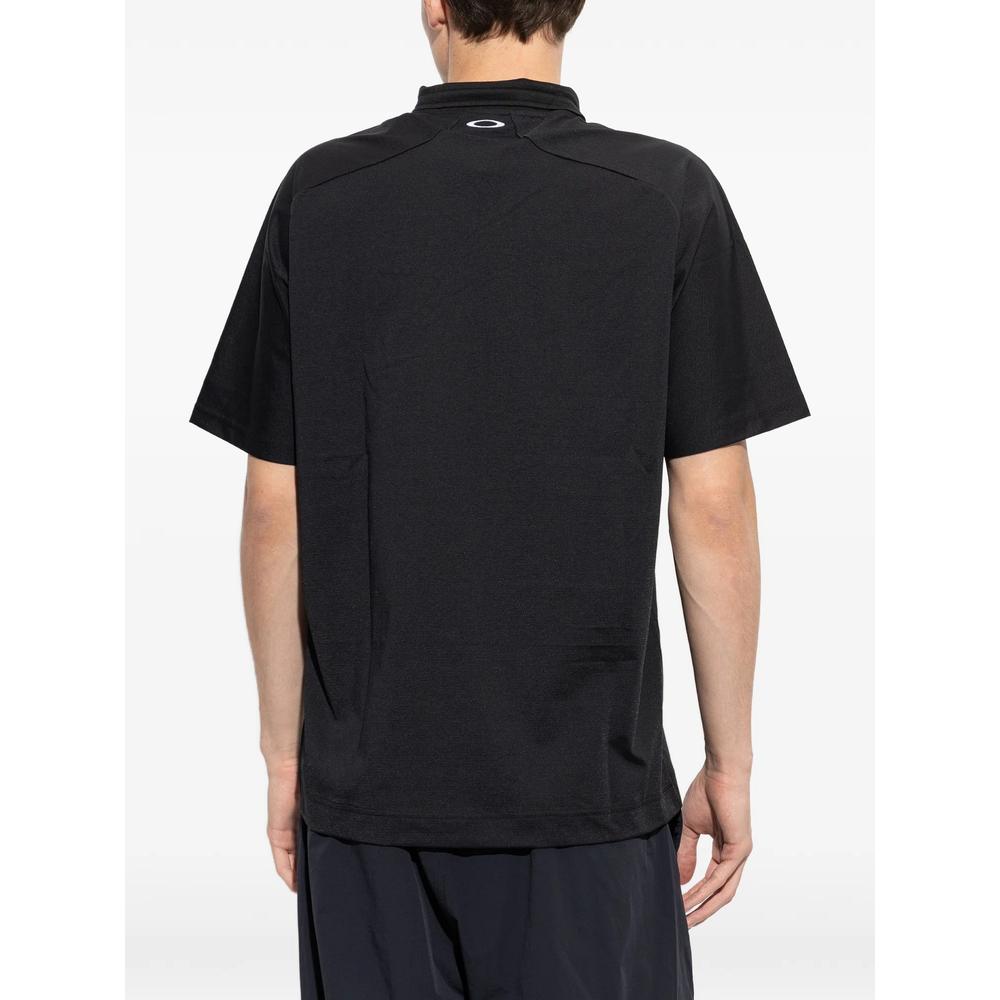 logo-embroidered polo-collar T-shirt 4