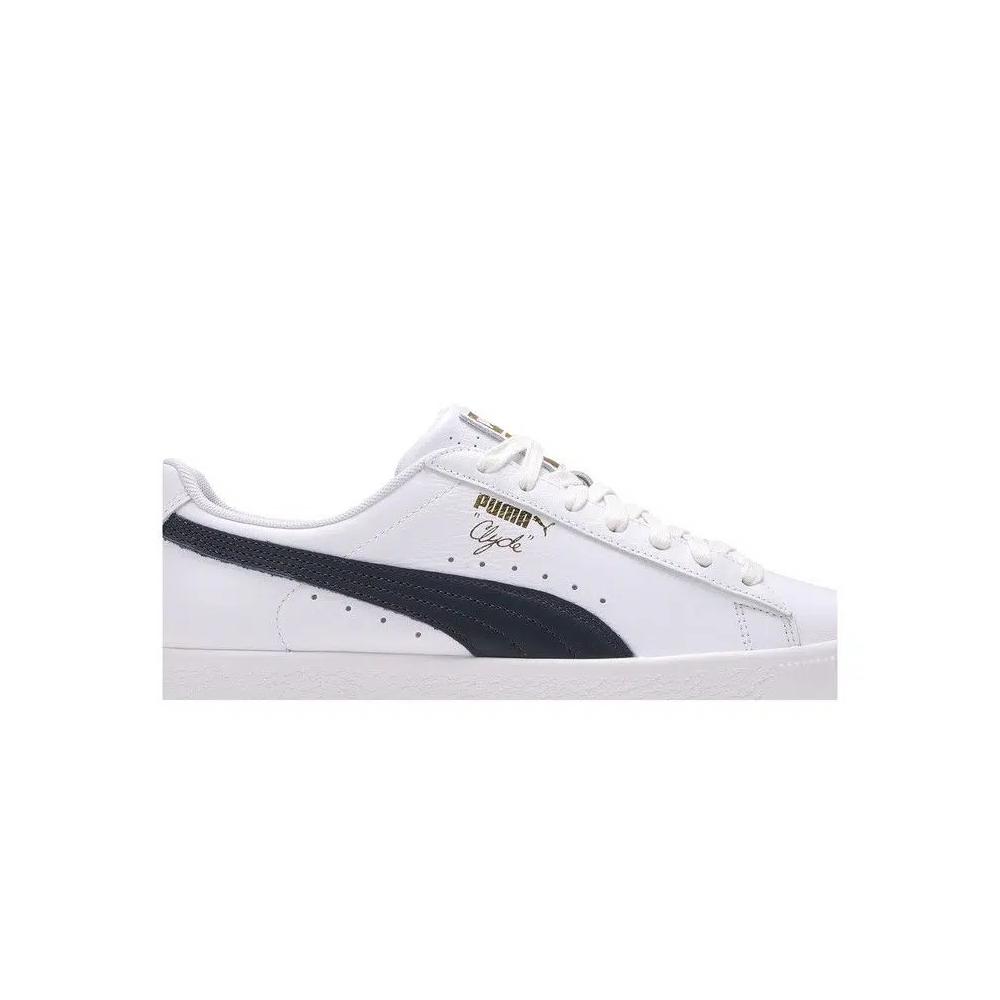 Кроссовки Puma Clyde Core Leather Foil 'White Navy' 2