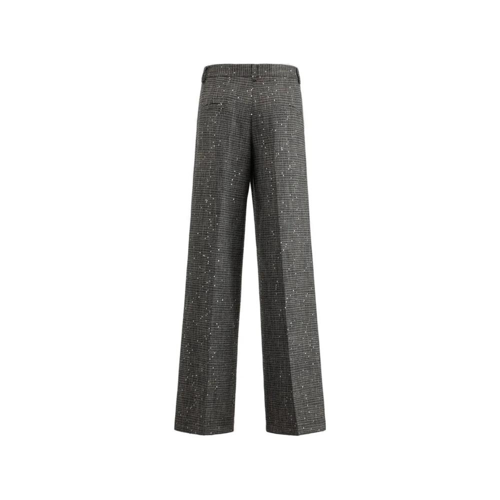 sequin-embellished pleated trousers 7
