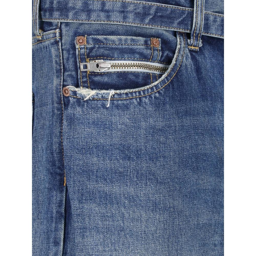 belted wide-leg jeans 5