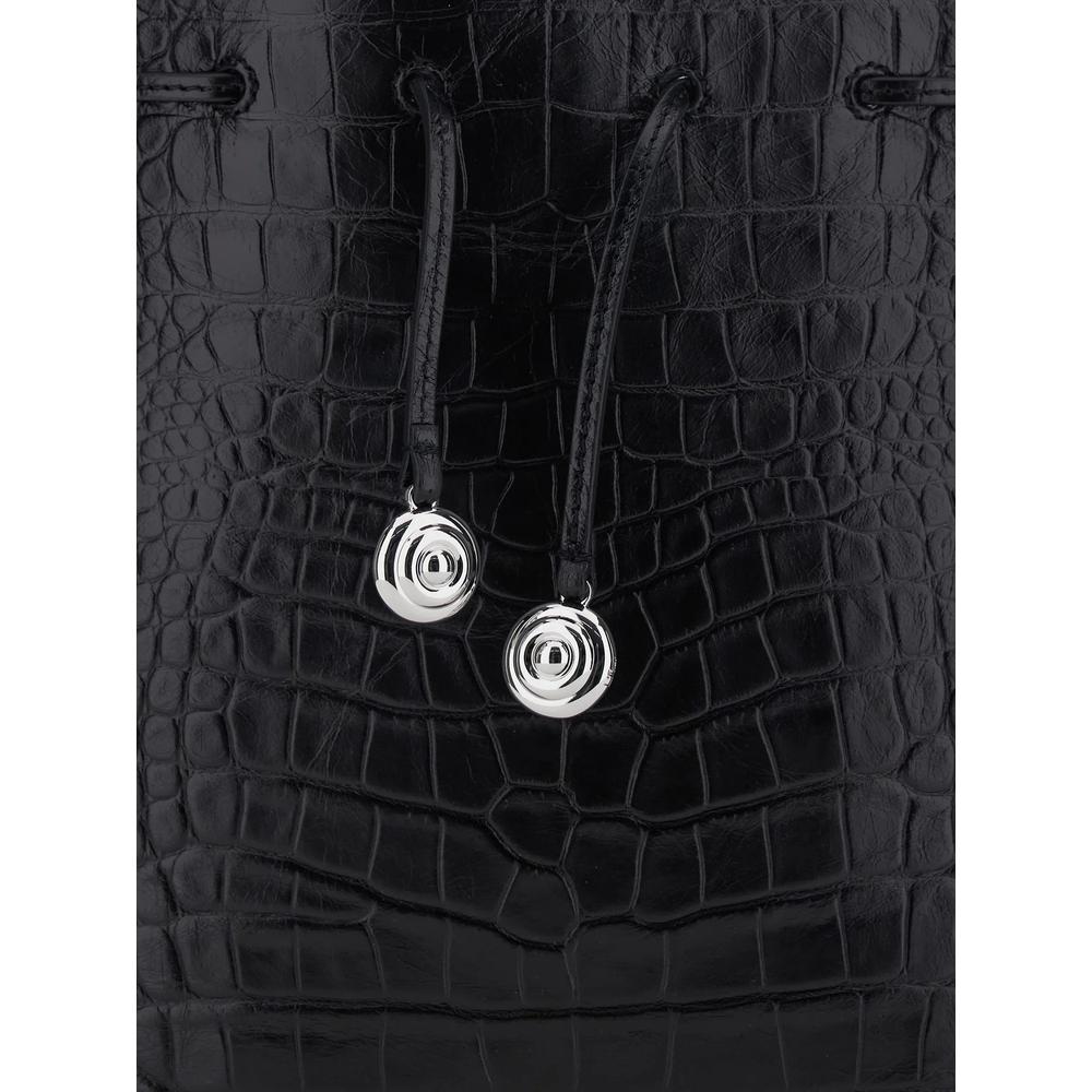 small Charm crocodile-effect leather bucket bag 3