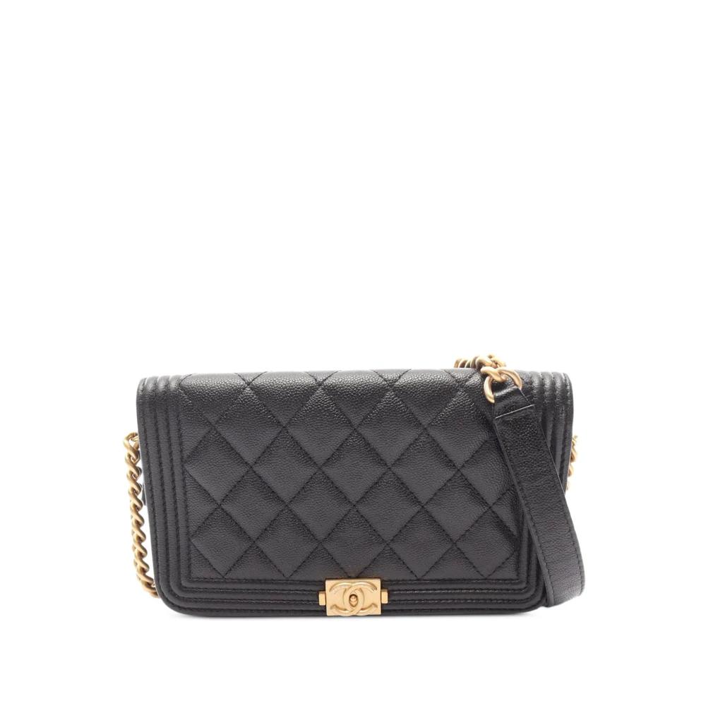 Стеганый кошелек Boy Chanel с цепочкой 1
