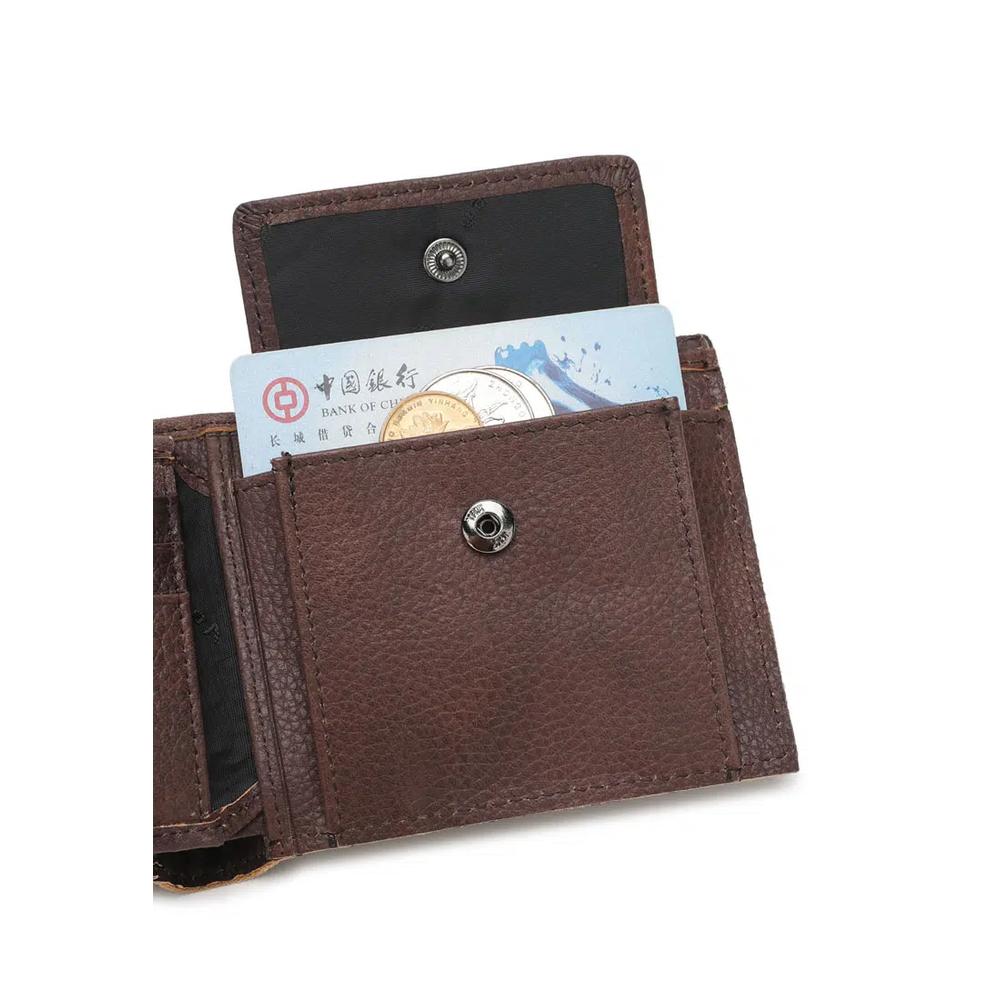 Подарочный набор - Кошелек из натуральной кожи с RFID-защитой + Автоматический ремень 40 мм - Черный / Коричневый 5