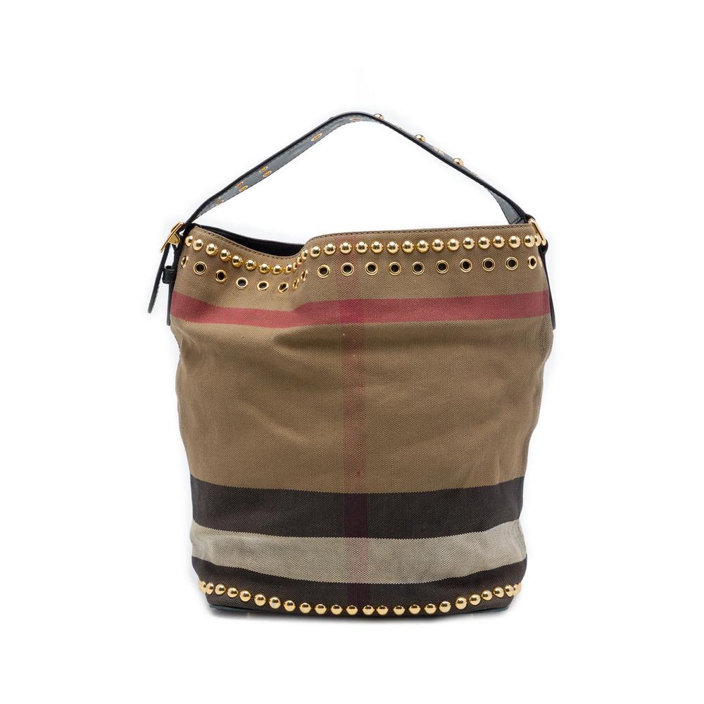 2000-2017 Medium Mega Check Studded Canvas Ashby bucket bag 1