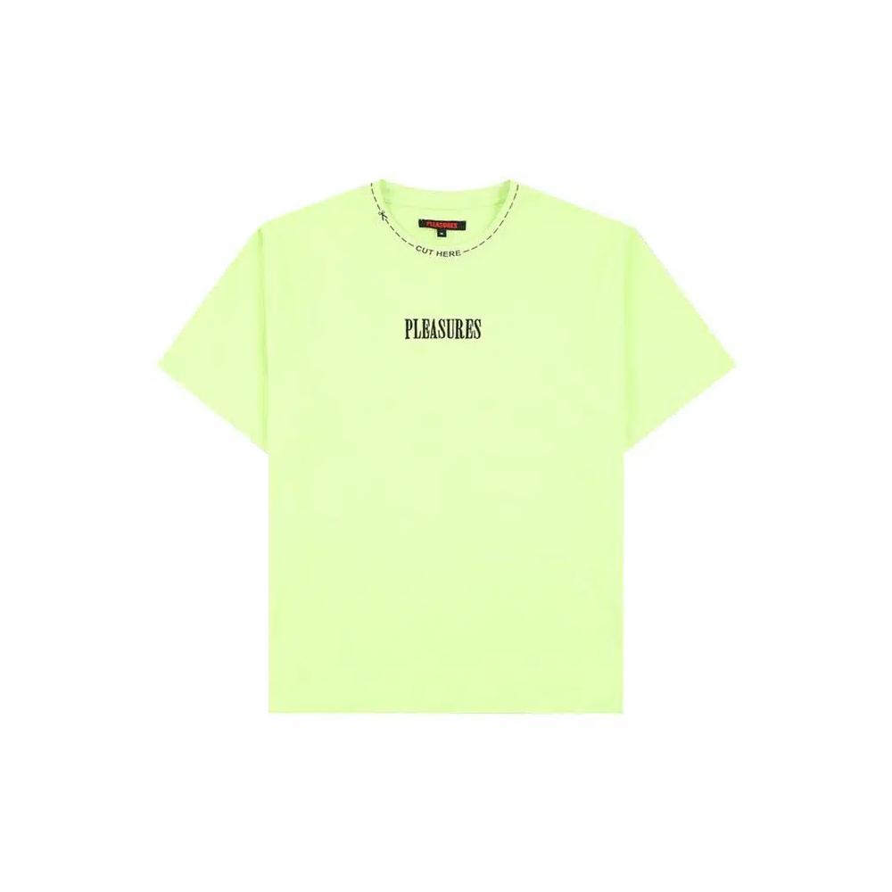 Топы Pleasures Cut Here Heavyweight Shirt 'Lime' 1