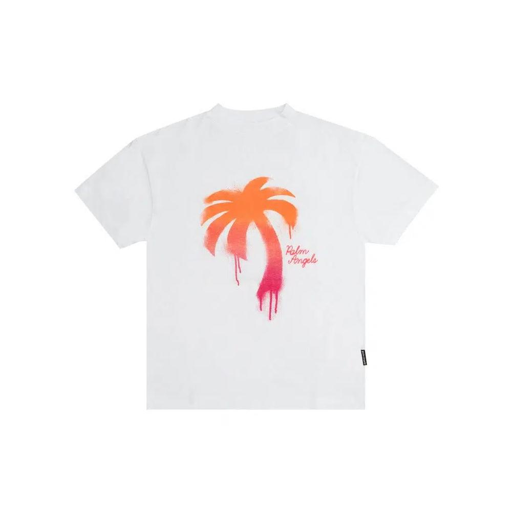 Футболки Palm Angels The Palm Classic Tee 'White/Fuchsia' 1