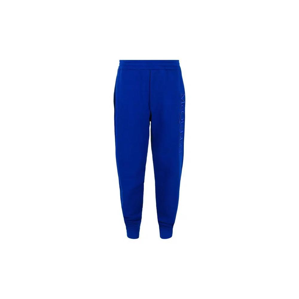 Alexander McQueen Логотип Вышитые Джоггеры 'Galactic Blue' 1