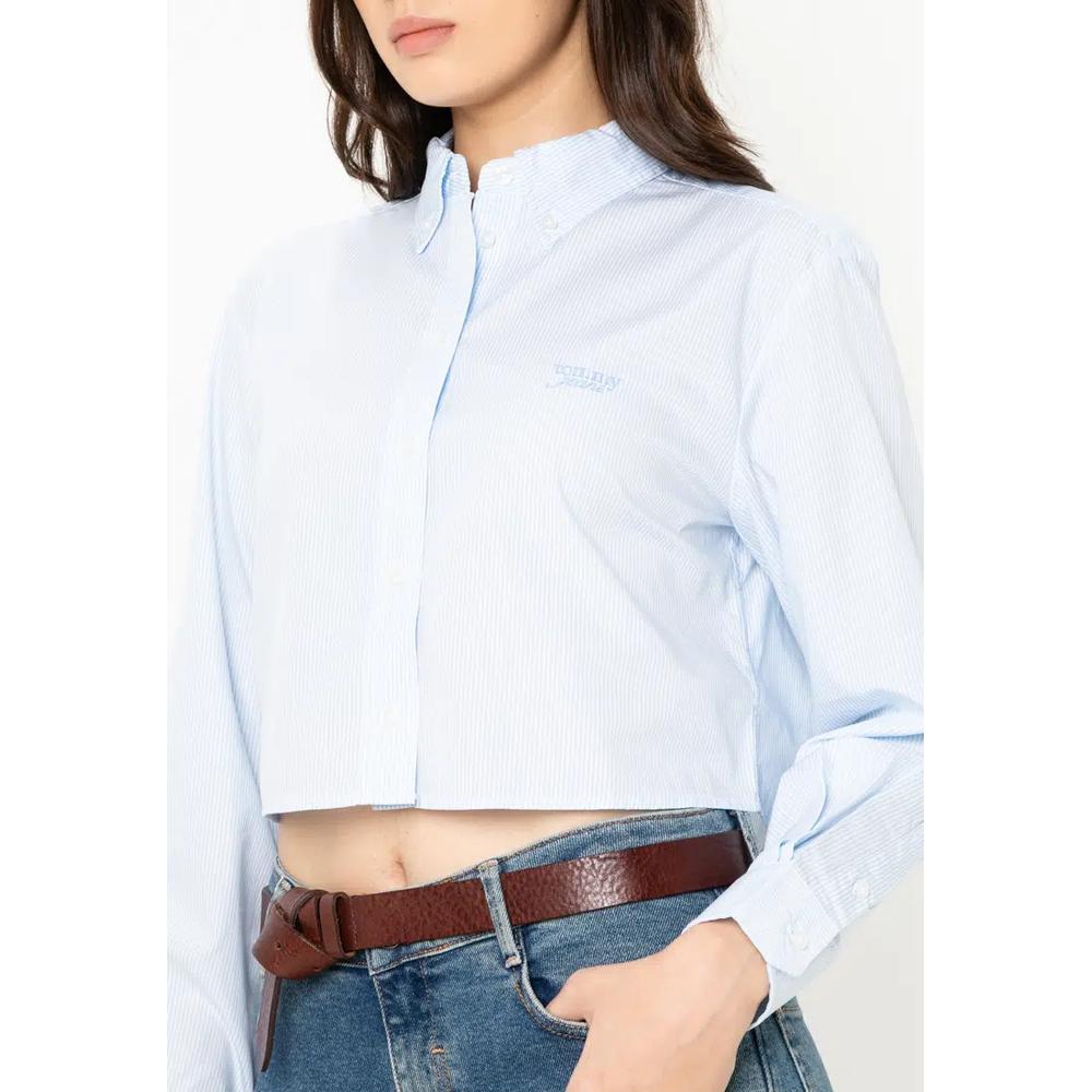 Укороченная рубашка из поплина в полоску - Tommy Jeans 3
