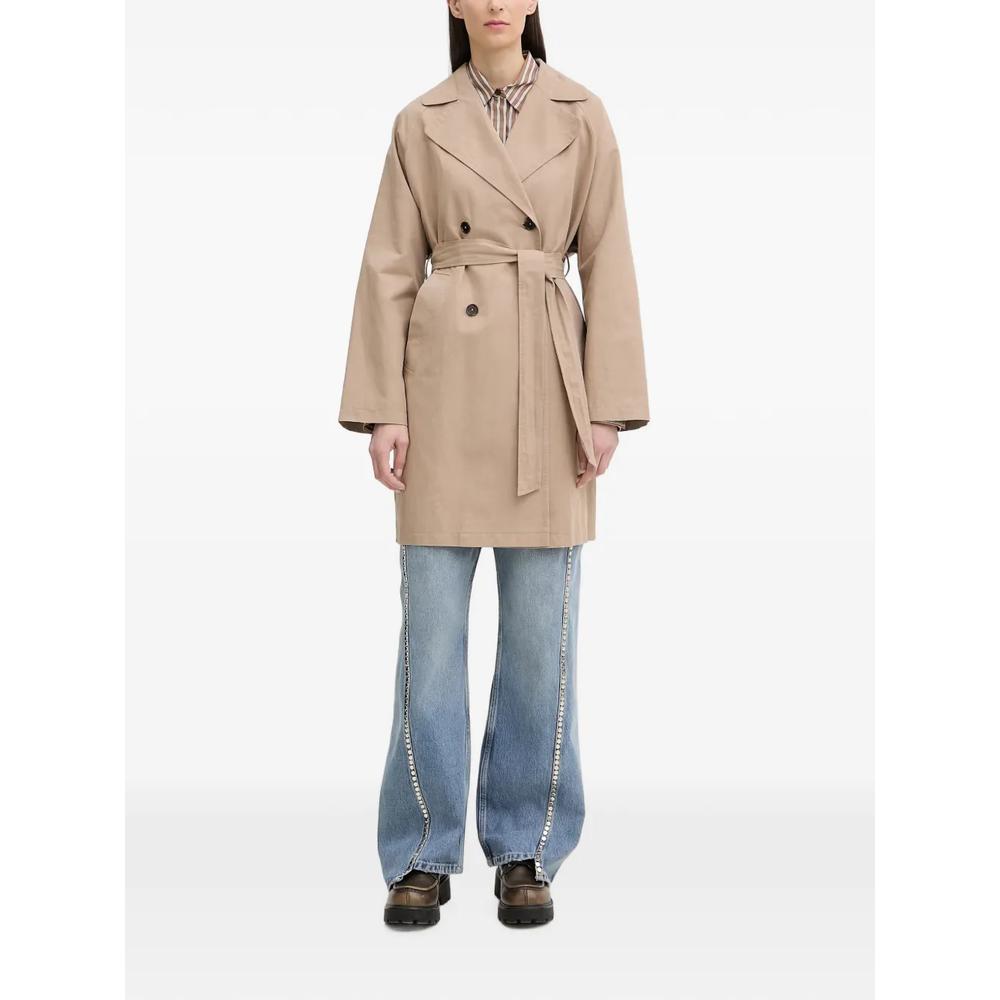 double-breasted belted trench coat 2