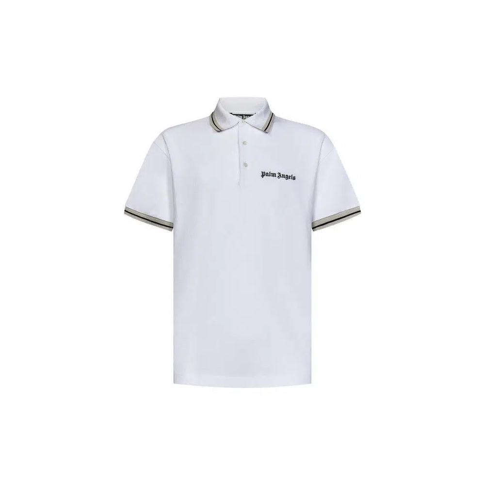 Поло Palm Angels Classic Logo Polo Shirt 'Белый/Черный' 1