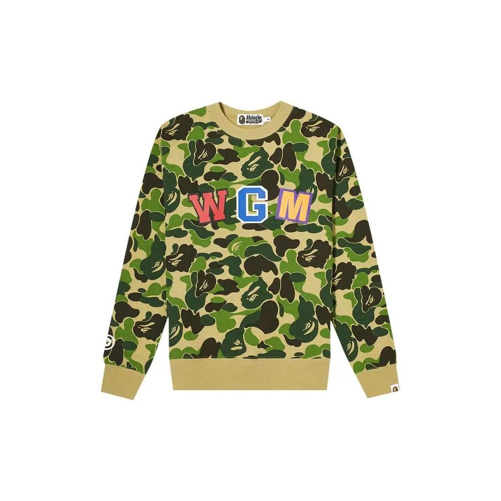 Свитшоты BAPE Camo Shark Crewneck 'Green' 1