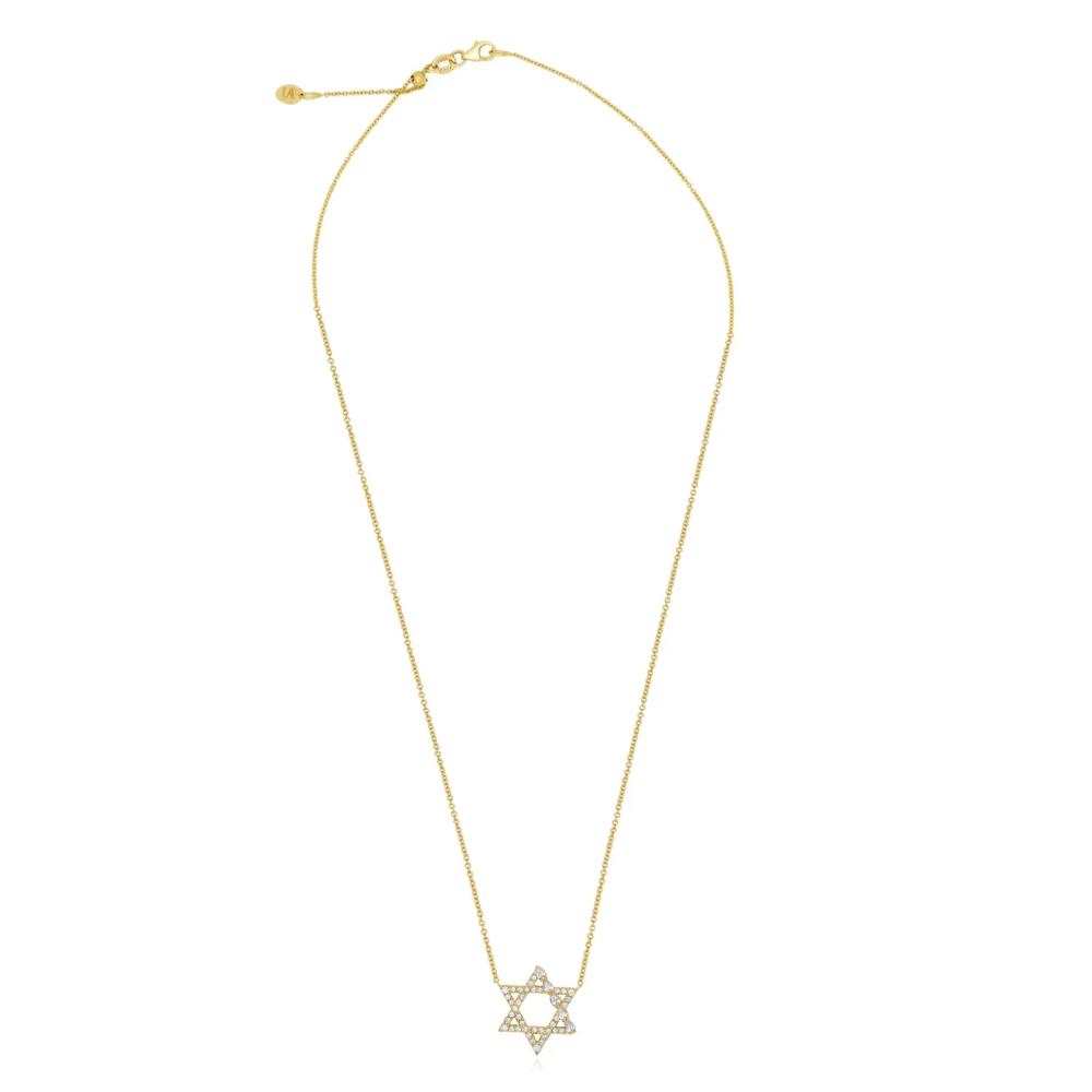 Колье Star Of David из желтого золота с бриллиантами из коллаборации с Sammy Jacqueline 1