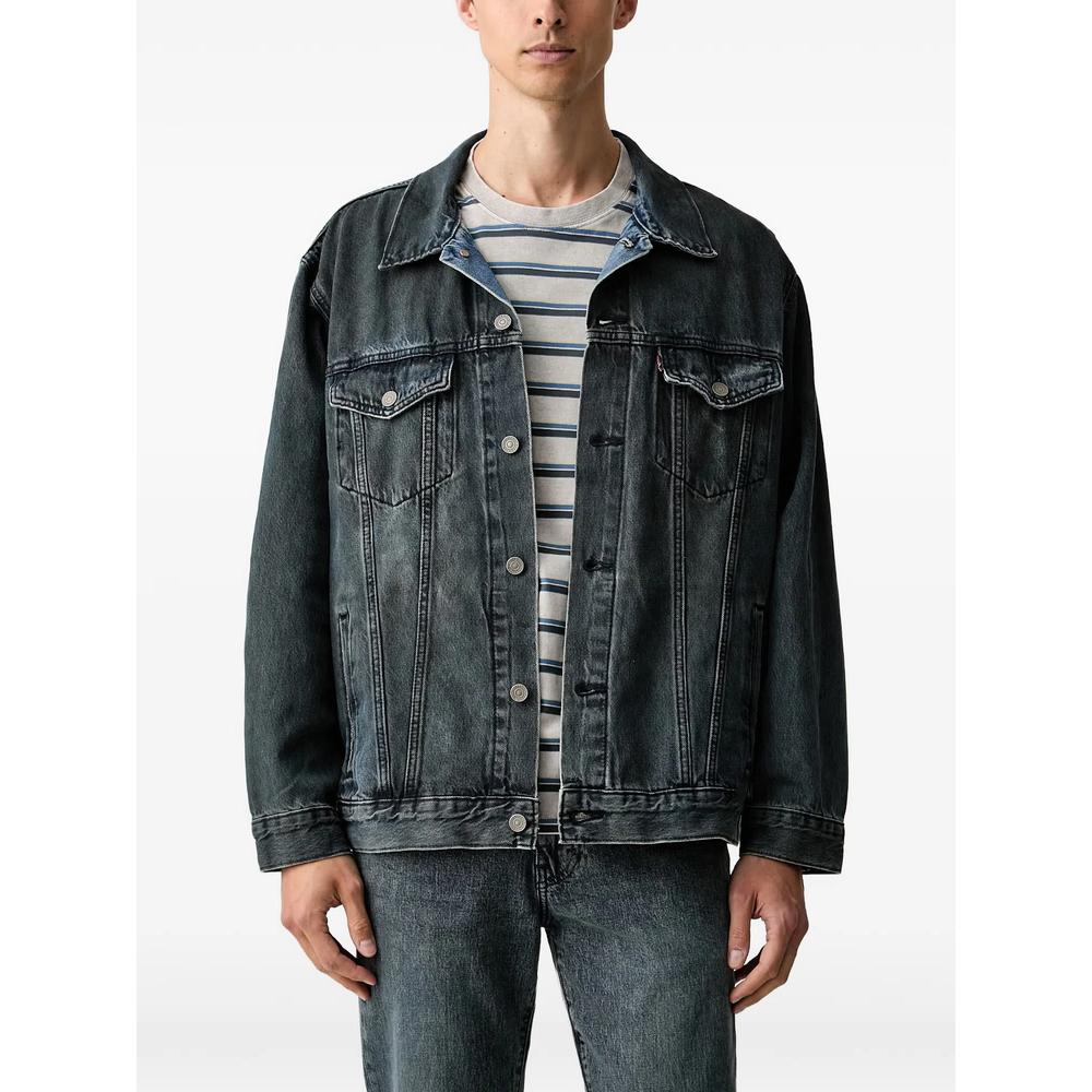 Relaxed Trucker faded denim jacket 1
