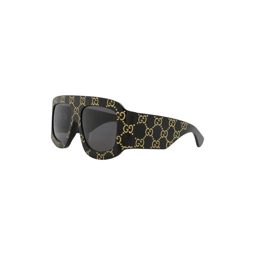 Очки Gucci Shield-Frame Recycled Acetate 'Черный/Серый' 2