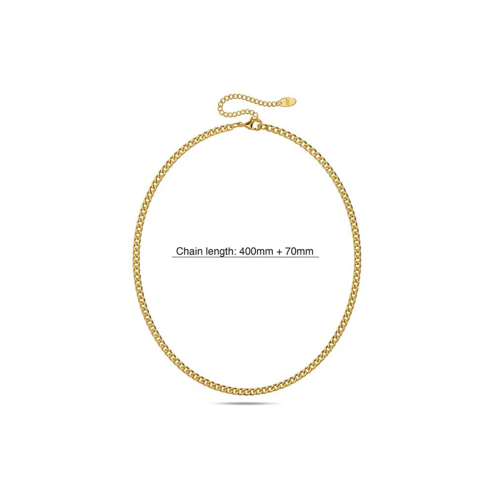 Ожерелье Estelle Chain Link с золотым покрытием 3