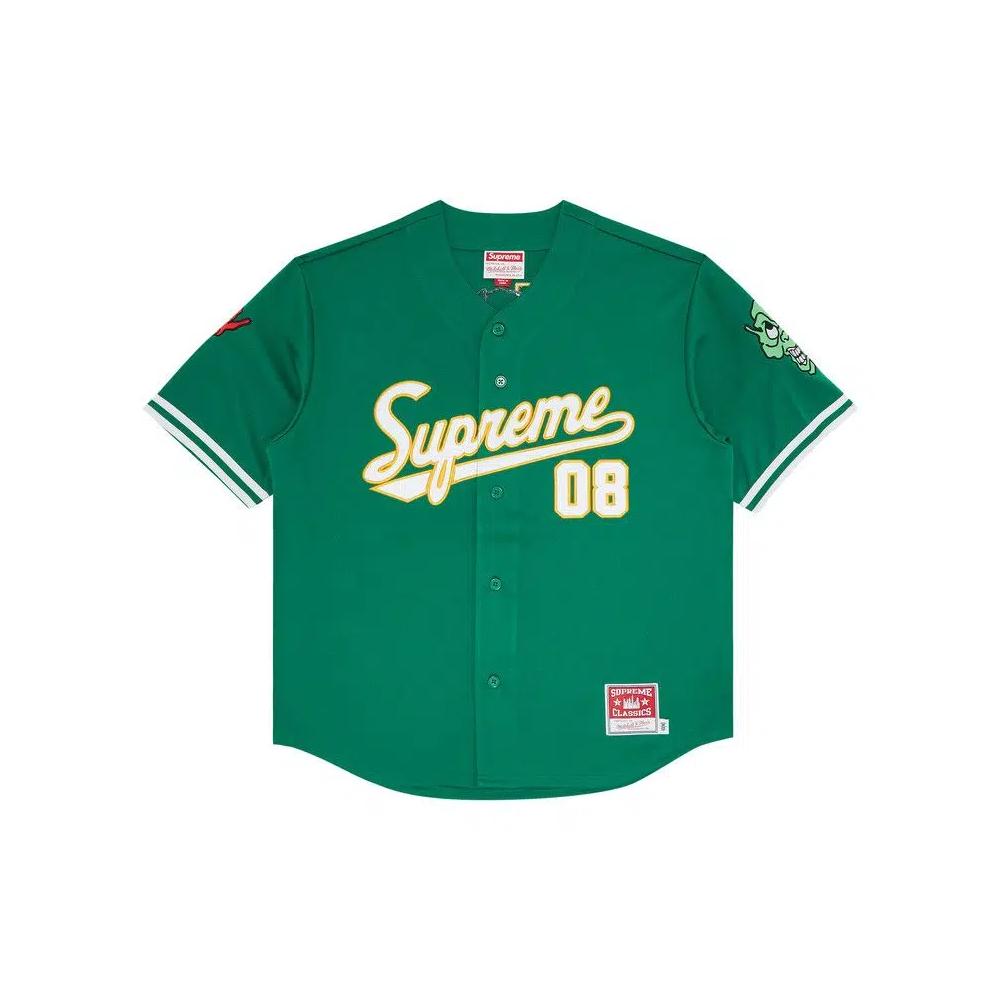 Джерси Supreme x Mitchell & Ness Downtown Hell Baseball Jersey 'Green' 1