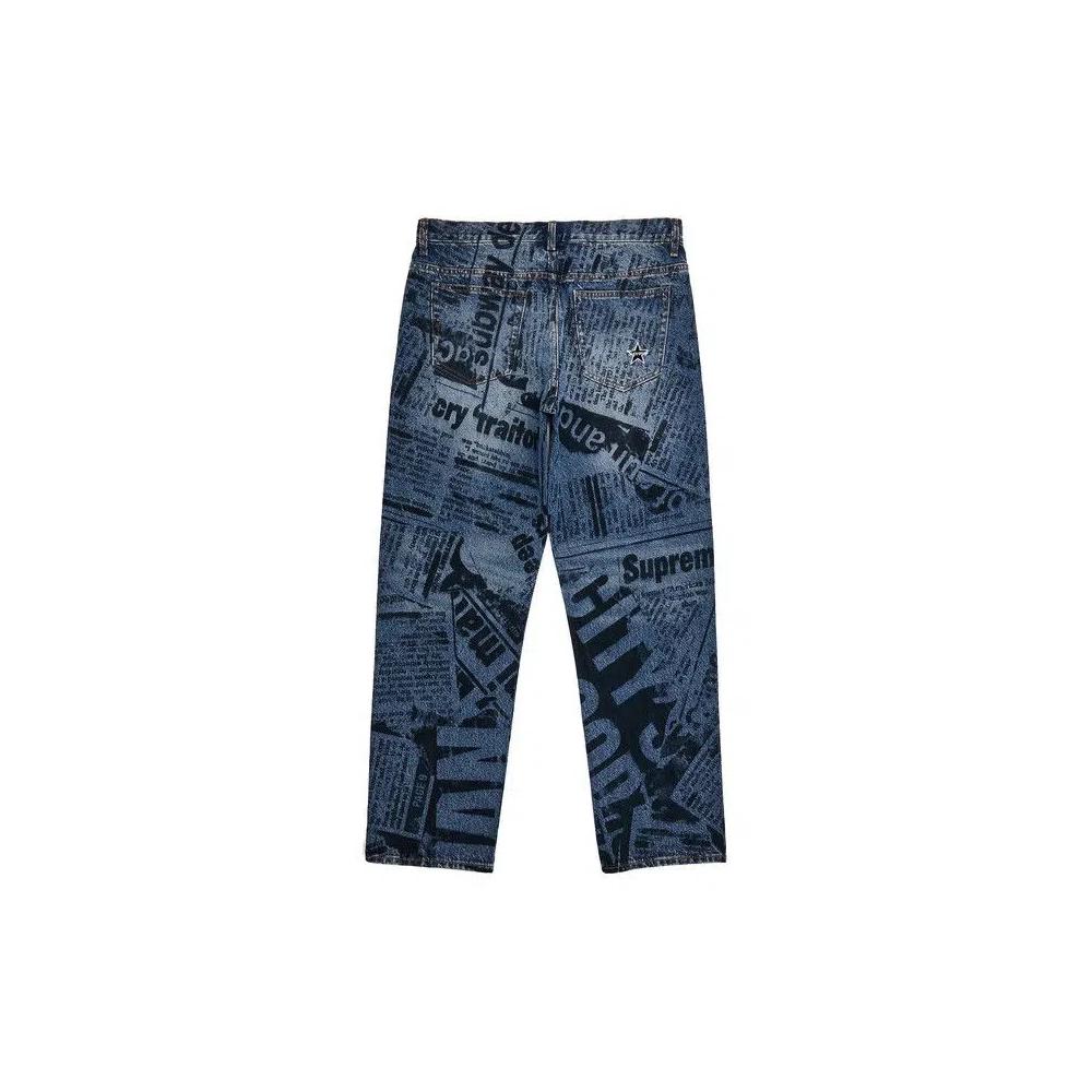 Джинсы Supreme Regular Jean 'Newspaper' 2