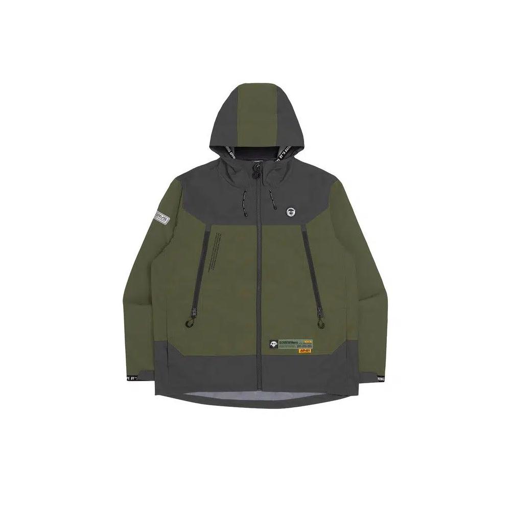 Куртки AAPE Moonface Hooded Utility Jacket 'Khaki/Dark' 1