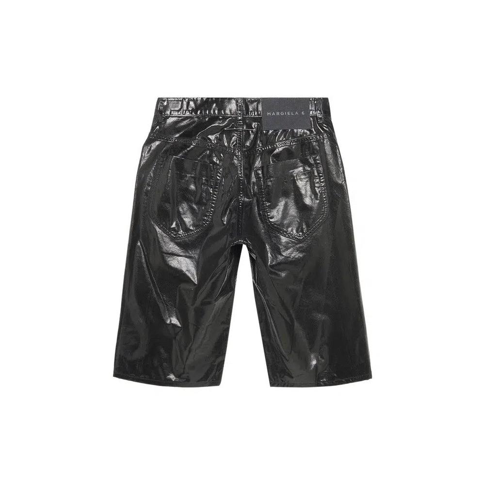 MM6 Maison Margiela Waxed Cotton Shorts 'Черный' 2