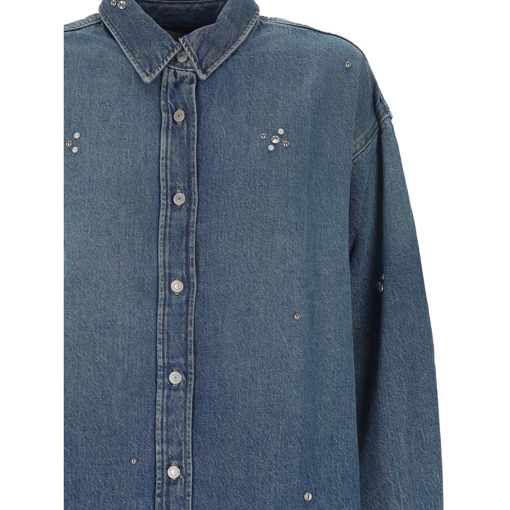 crystal-embellished denim shirt 3