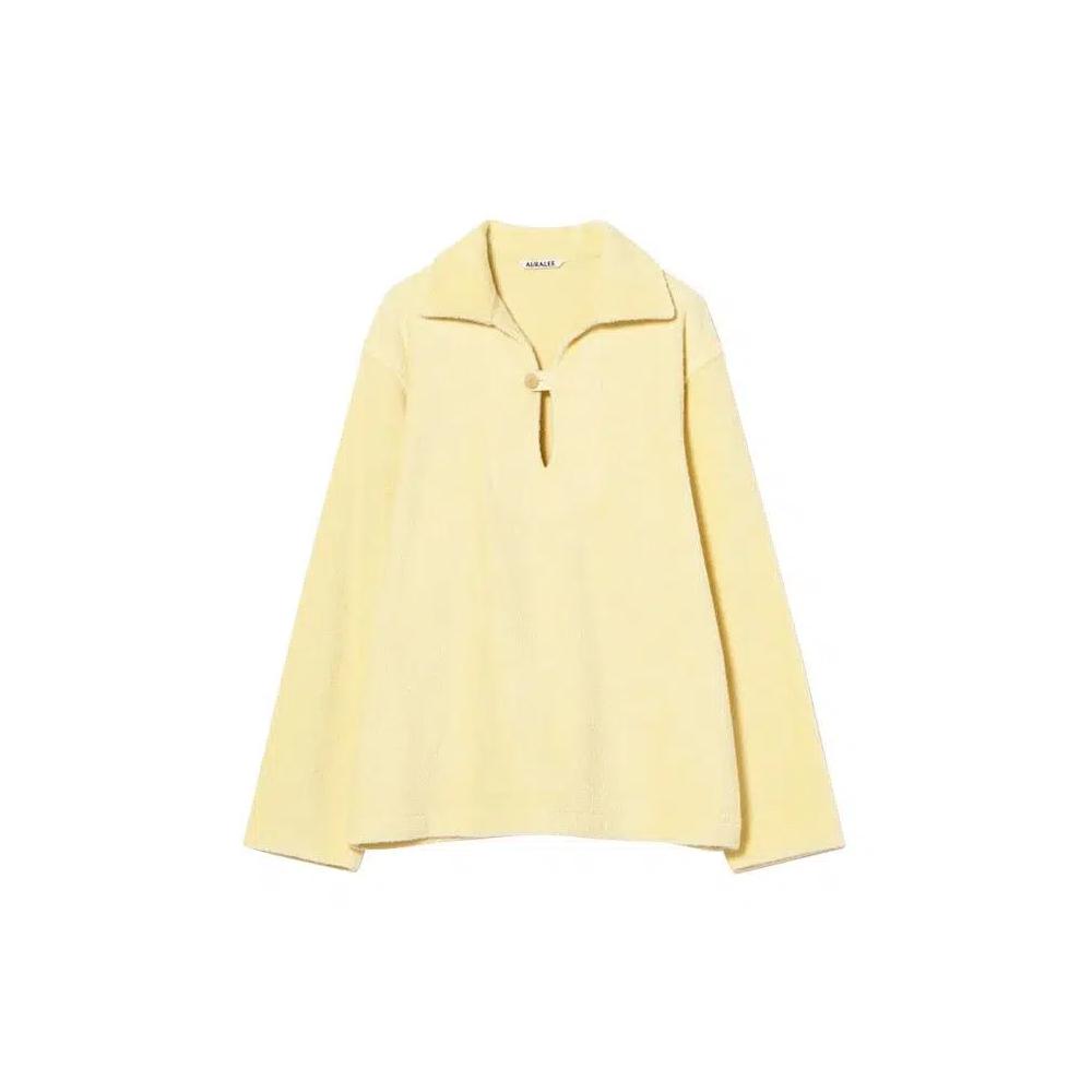 Свитер Auralee Pile Pullover Shirt 'Светло-желтый' 1