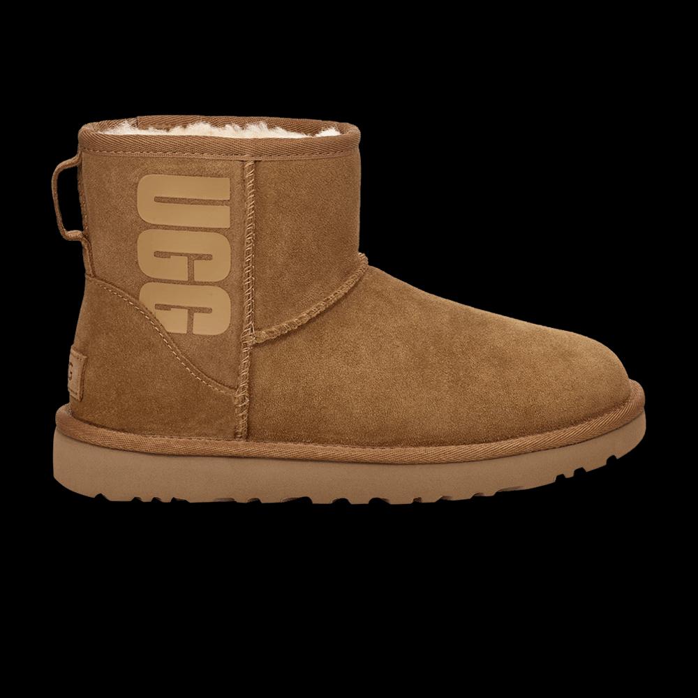 Ботинки UGG Wmns Classic Mini 'Rubber Logo - Chestnut' 1