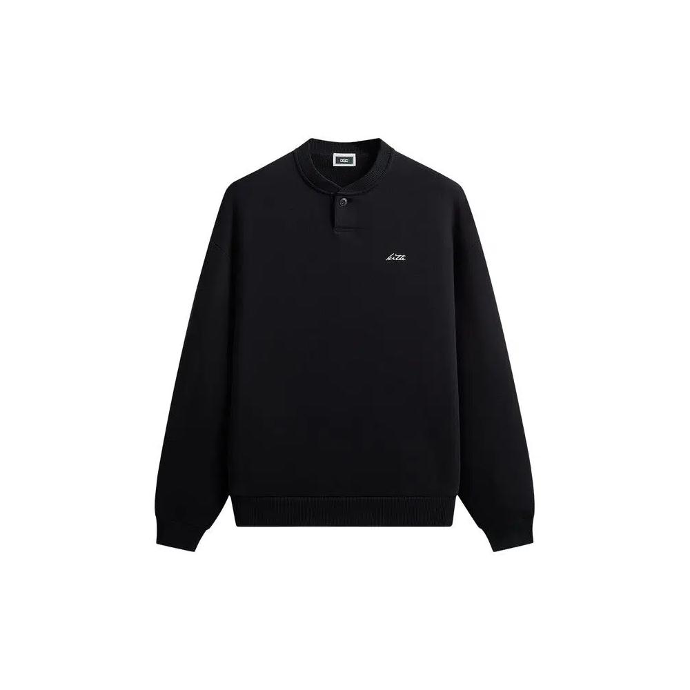 Свитеры Kith Heavy Loop Henley Nelson Pullover 'Black' 1