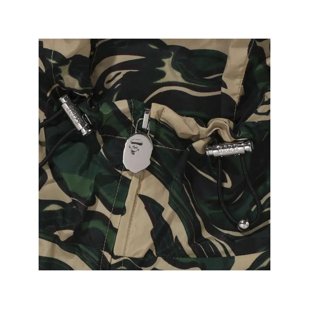 Верхняя одежда BAPE Marbling Camo Bathing Ape Logo Nylon Hooded Jacket 'Зеленый' 3