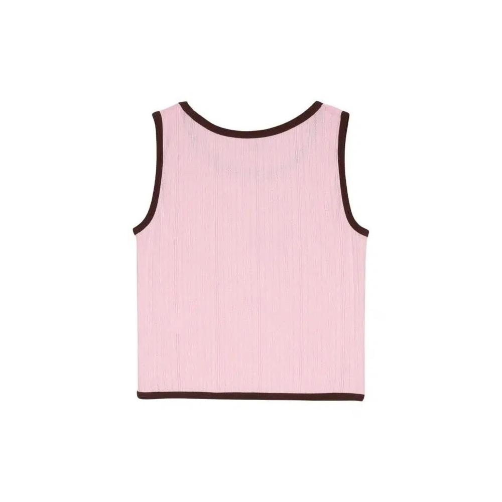Топы Brain Dead x Coach Pointelle Graphic Tank Top 'Розовый' 2