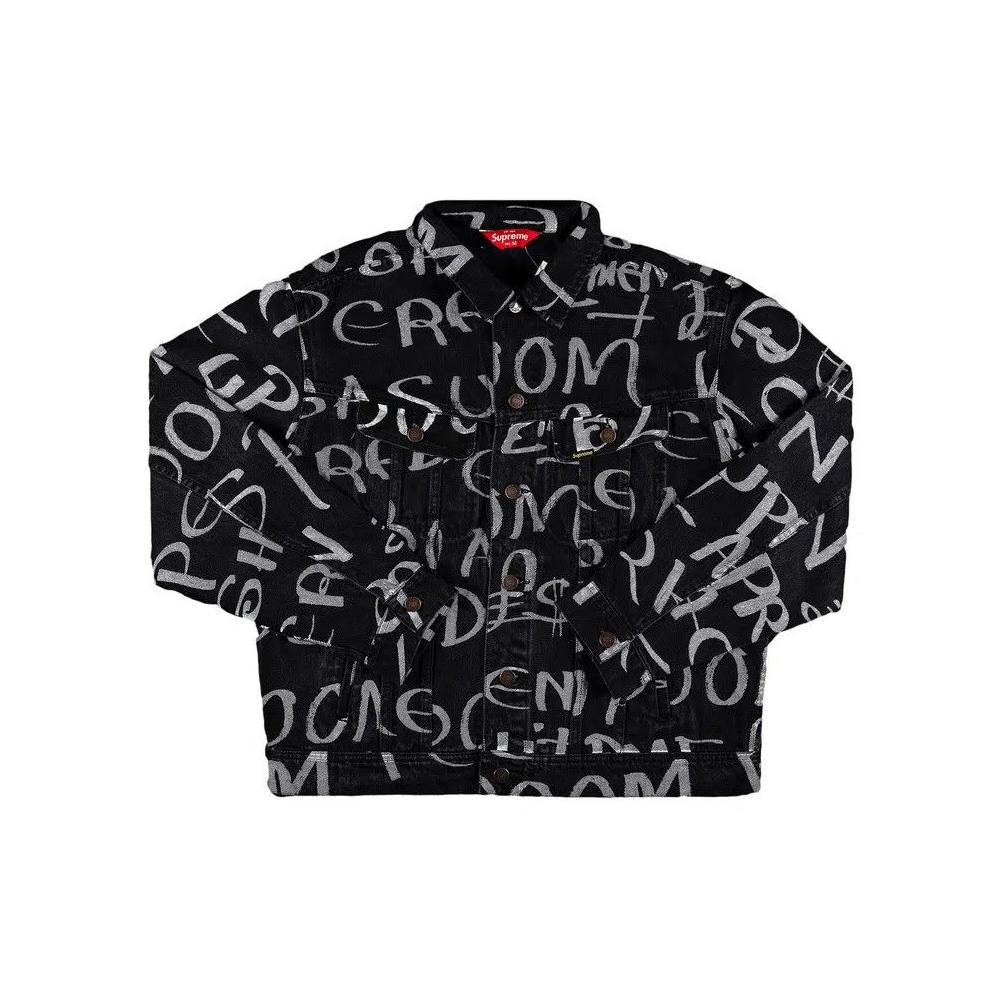 Джинсовая куртка Supreme Black Ark Denim Trucker Jacket 'Черный' 1