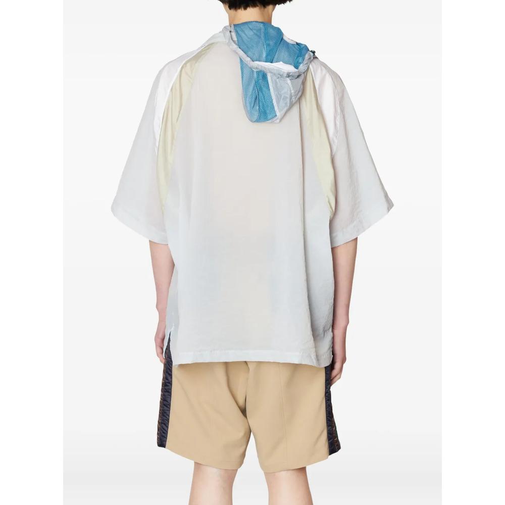 Рубашка с капюшоном и вставками 2