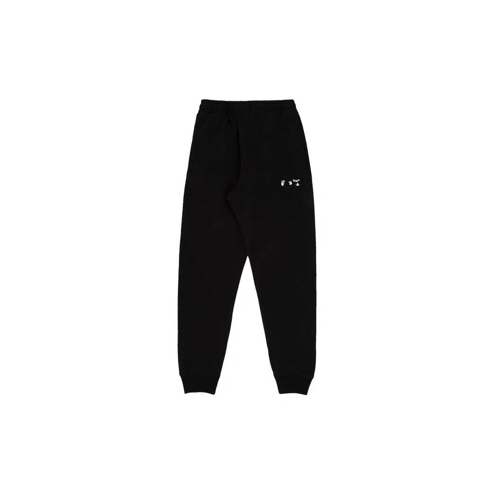 Спортивные штаны Off-White OW Logo Slim Cuffed Sweatpant 'Черный/Белый' 1