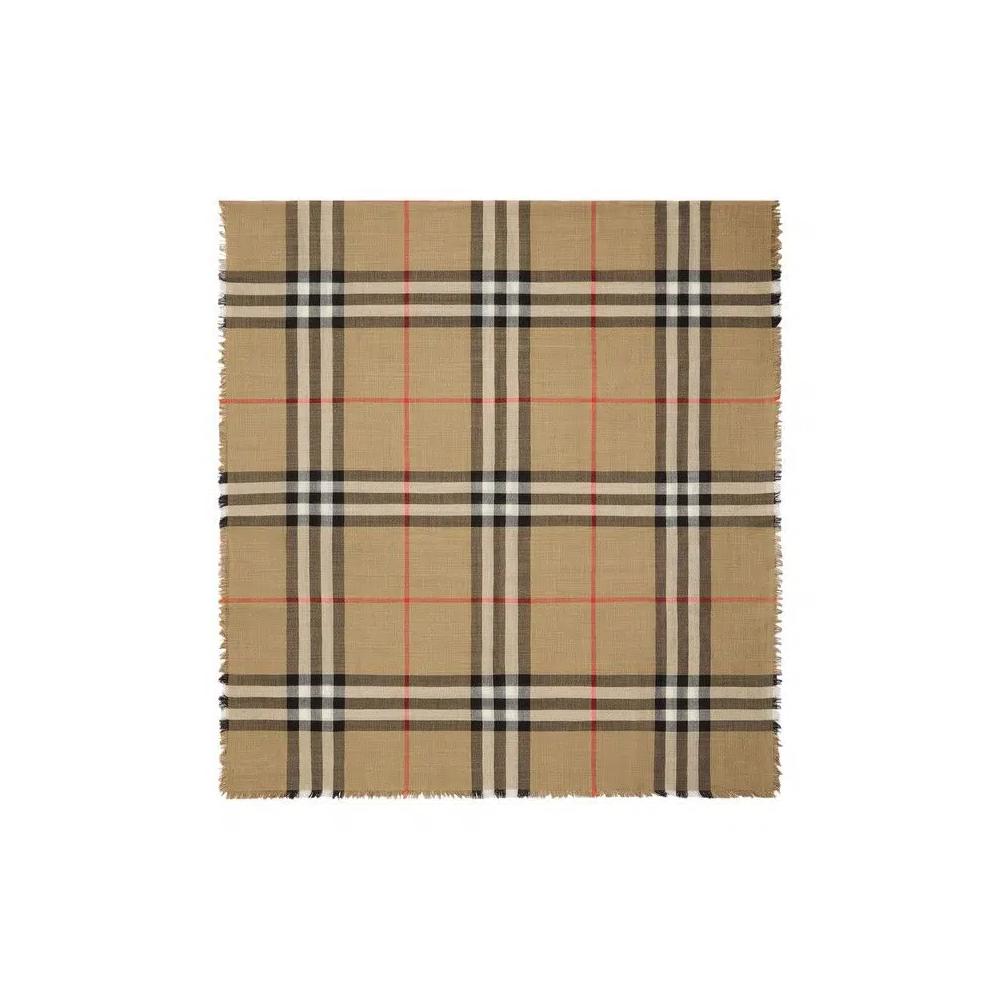 Шарфы Burberry Vintage Check Frayed Edge Scarf 'Sand/Brown' 1
