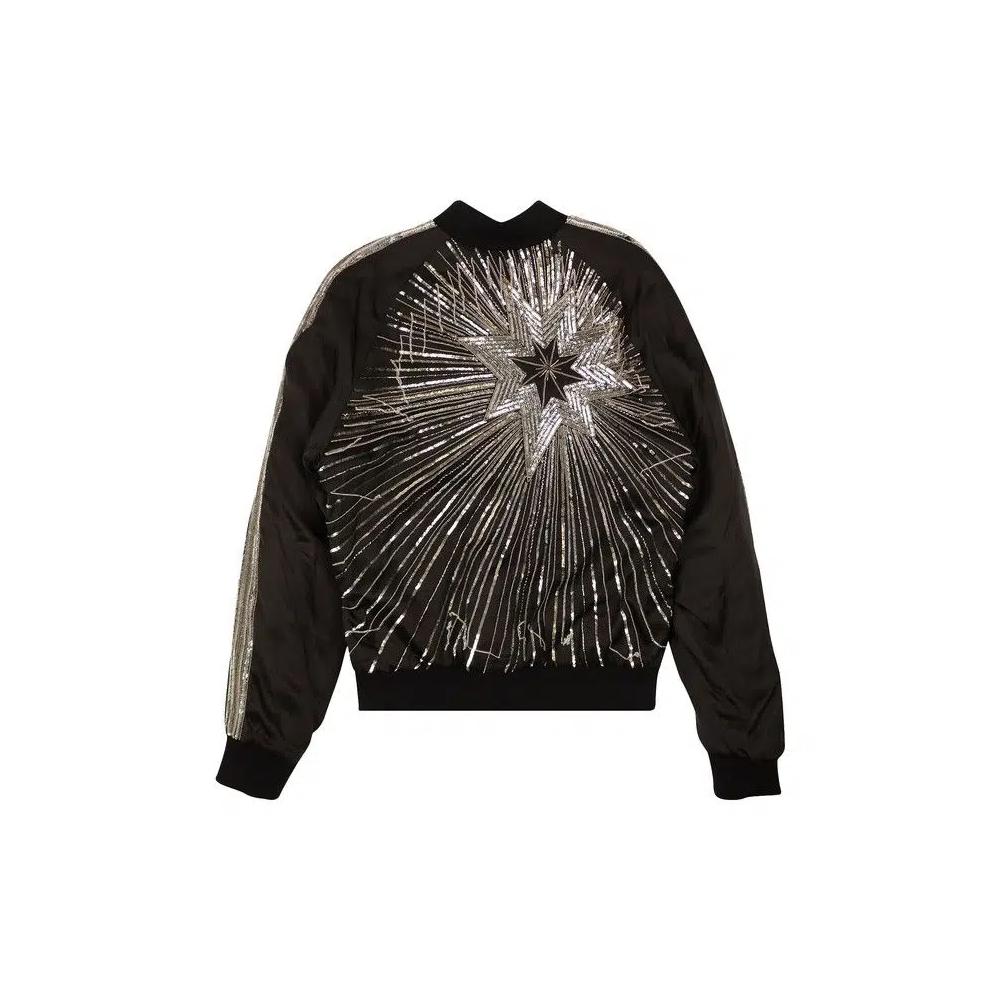 Бомберы Amiri Viscose Beaded Star Design Bomber Jacket 'Черный' 2