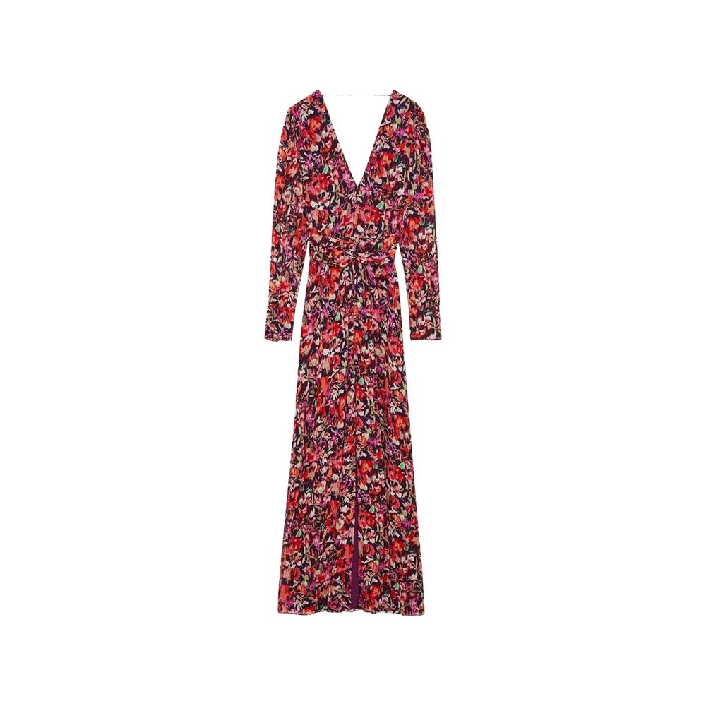 floral-print V-neck dress 1