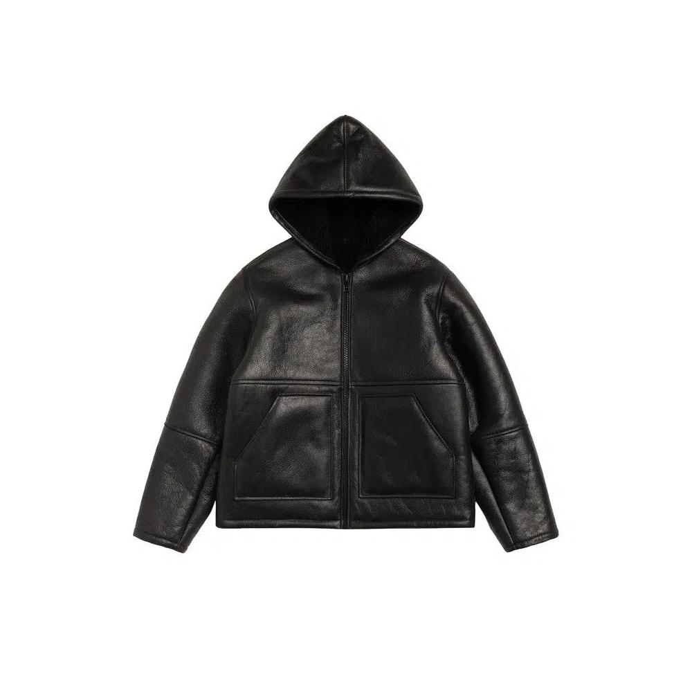 Куртки Stussy Shearling Hooded Jacket 'Черный' 1