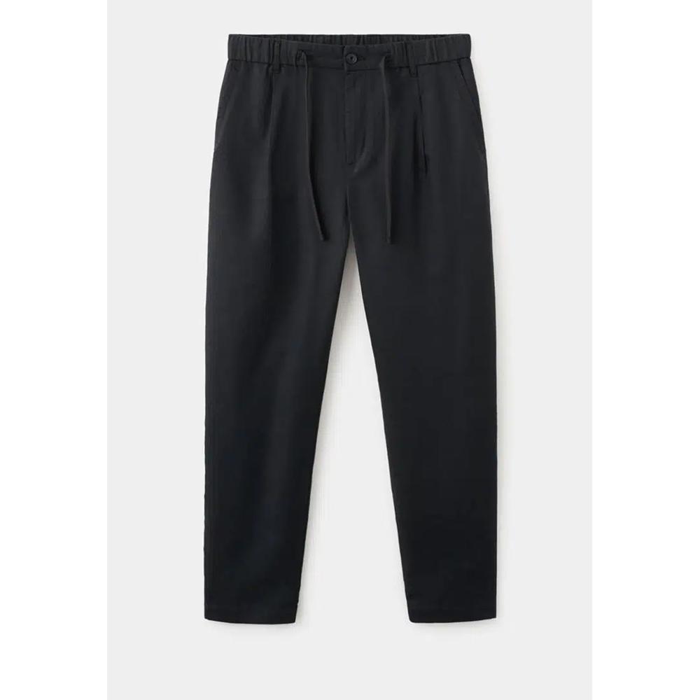 Укороченные льняно-хлопковые брюки Slim Fit 7