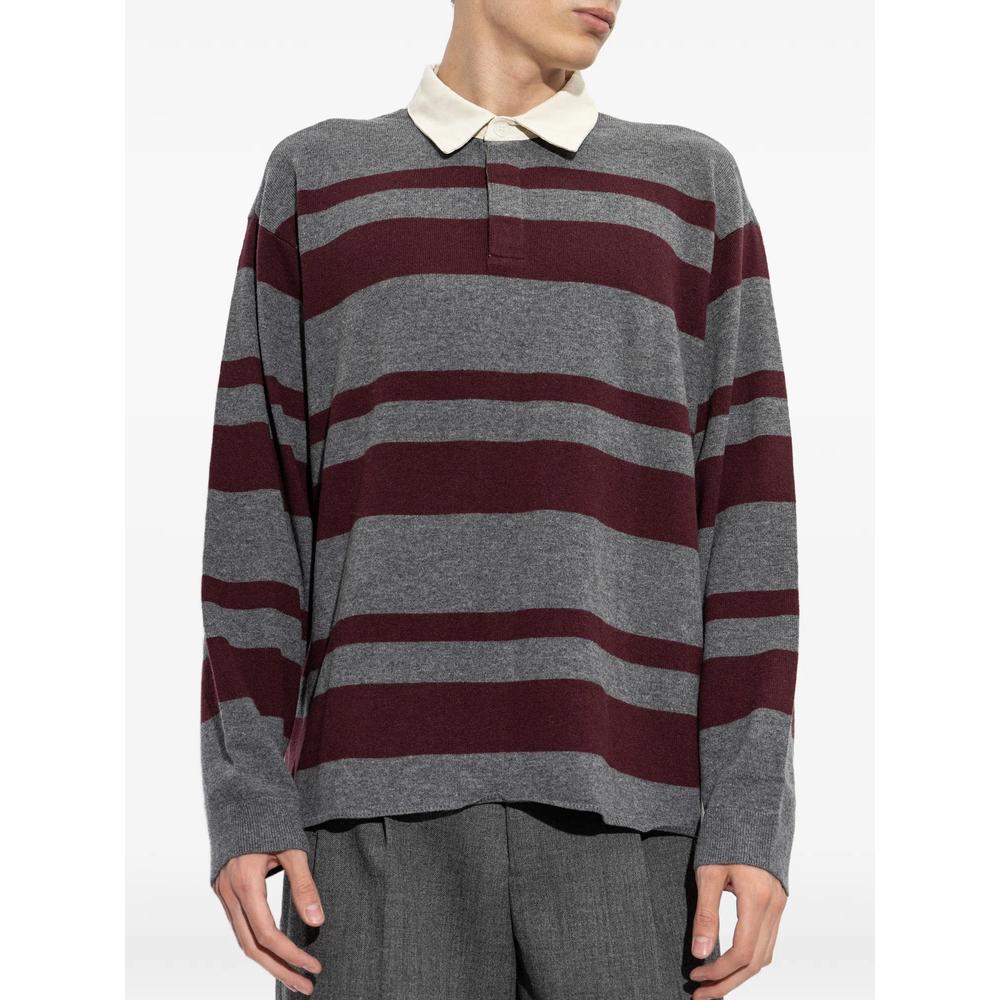 Rugby striped long-sleeve polo sweater 3