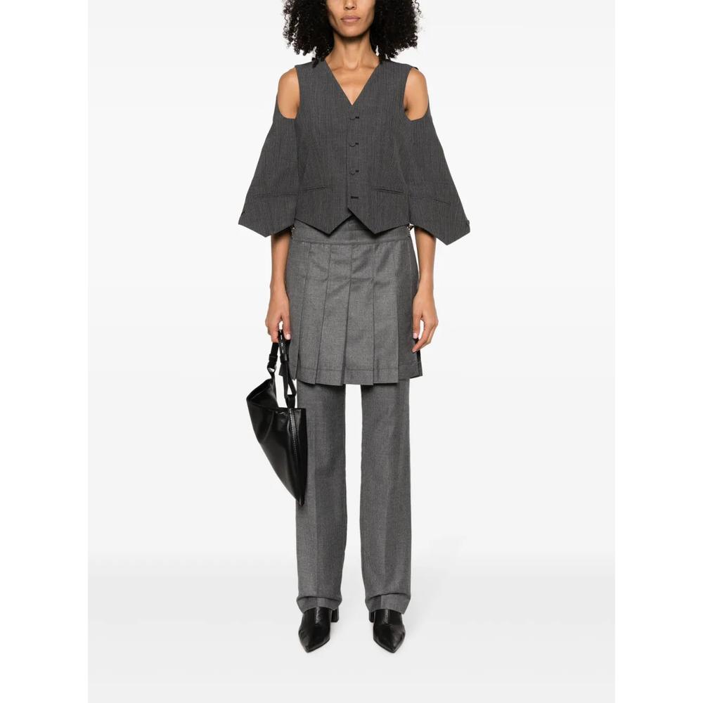 deconstructed pinstripe wool waistcoat 2