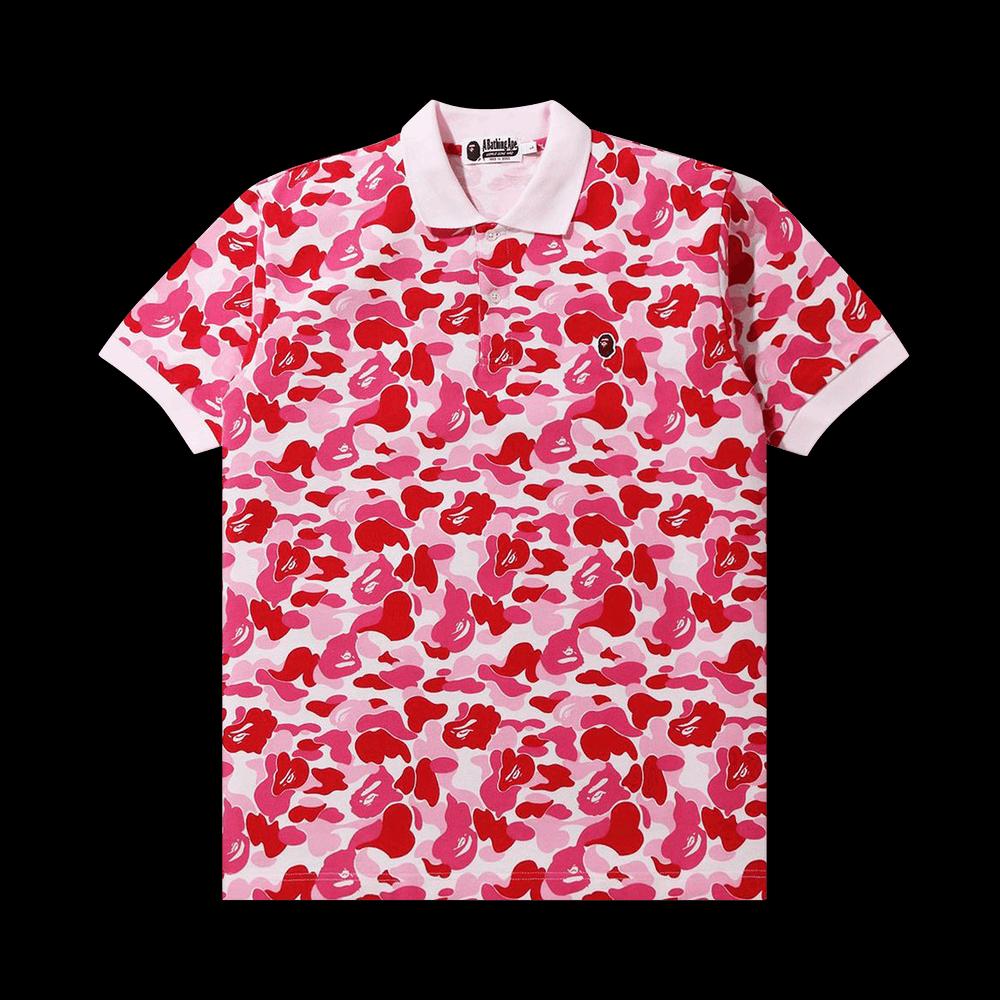 Поло BAPE ABC Camo One Point Polo 'Розовый' 1