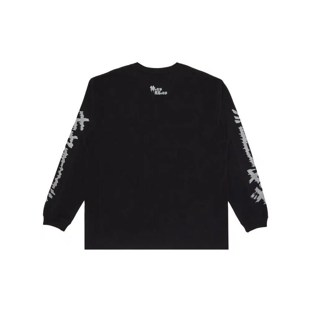 Футболки с длинным рукавом GOAT Exclusive Kazuo Umezu God’s Left Hand, Devil’s Right Hand Long-Sleeve Black/Silver 2
