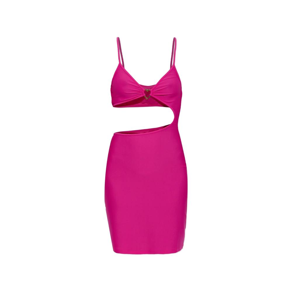 heart-motif cut-out mini dress 1