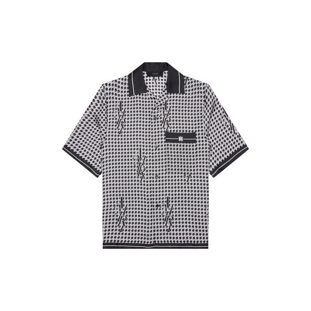 Рубашки на пуговицах Amiri Houndstooth Bowling Shirt 'Black' 1