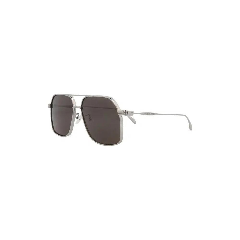 Очки Alexander McQueen Aviator Sunglasses 'Ruthenium/Grey' 3
