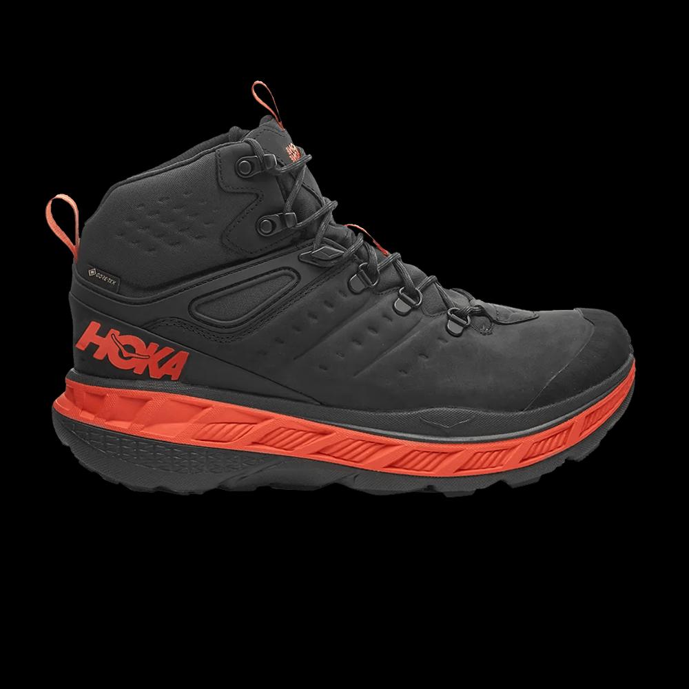 Бег для производительности HOKA Stinson Mid GTX 'Антрацит Мандариновый красный' 1