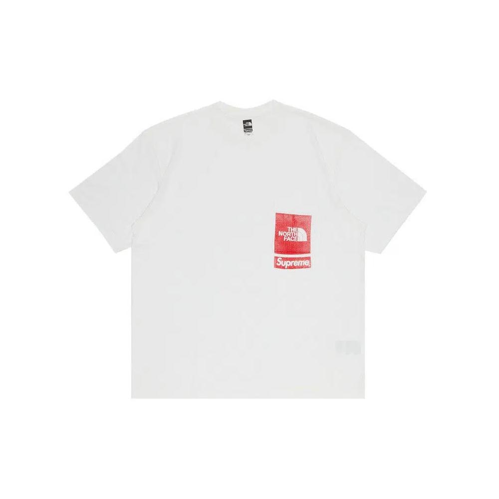 Футболки Supreme x The North Face Printed Pocket Tee 'White' 1