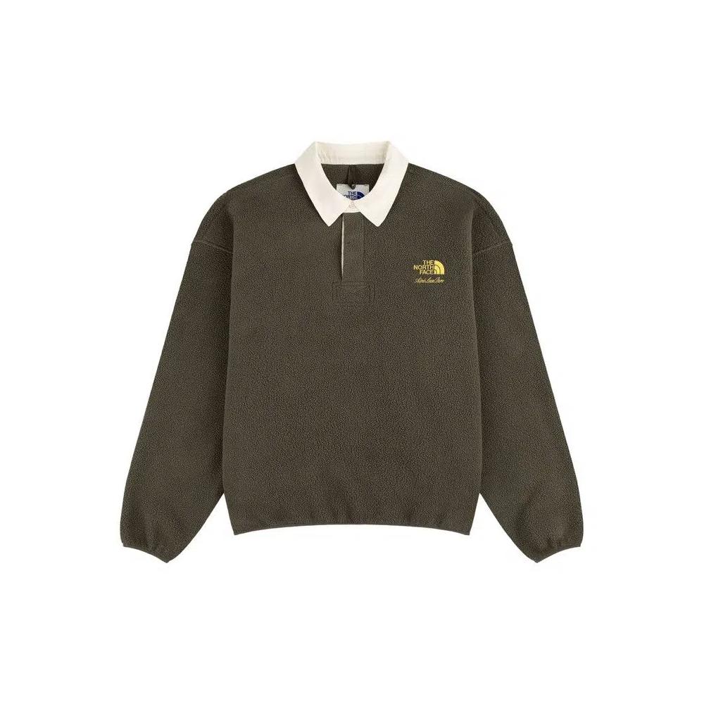 Поло Aimé Leon Dore x The North Face Fleece Rugby 'Новый Таупе Зеленый' 1