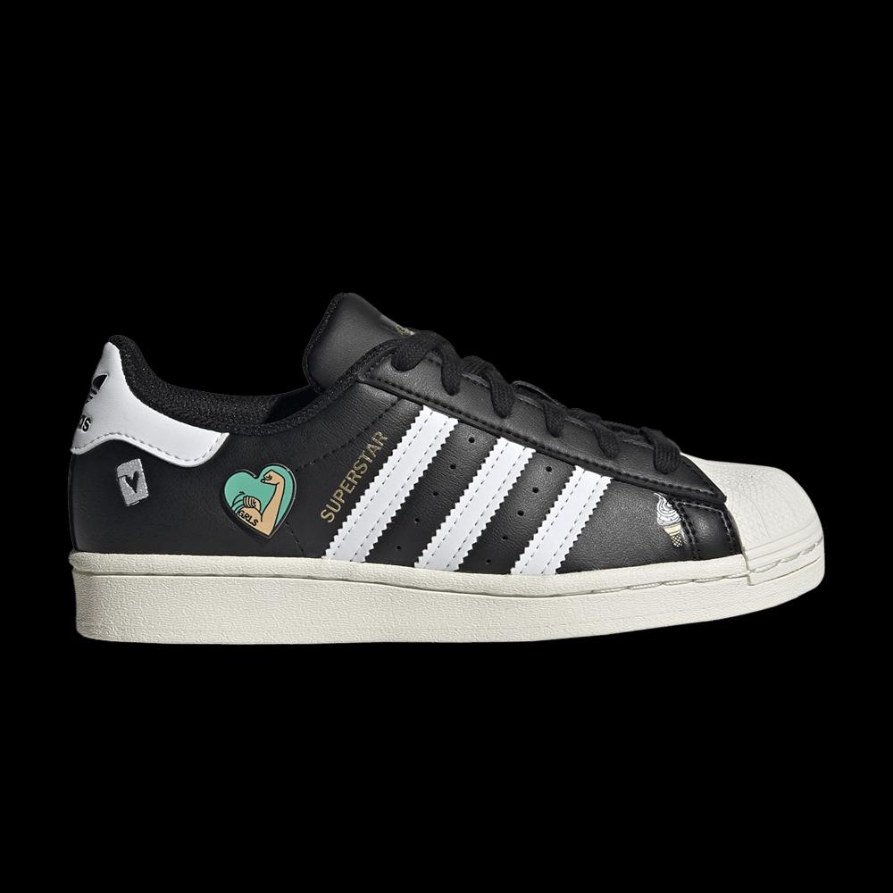 Кроссовки Adidas Superstar Big Kid 'Empowering Graphics - Black' 1